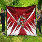 Sydney Swans Australian Football Quilt Muscular Swan Mascot - Bold Team Colors
