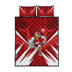 Sydney Swans Australian Football Quilt Bed Set Muscular Swan Mascot - Bold Team Colors