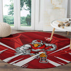 Sydney Swans Australian Football Round Carpet Muscular Swan Mascot - Bold Team Colors