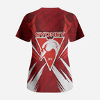 Sydney Swans Australian Football Scrub Top Muscular Swan Mascot - Bold Team Colors
