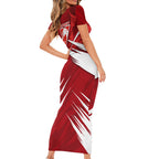 Sydney Swans Australian Football Short Sleeve Bodycon Dress Muscular Swan Mascot - Bold Team Colors