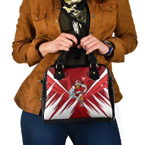 Sydney Swans Australian Football Shoulder Handbag Muscular Swan Mascot - Bold Team Colors