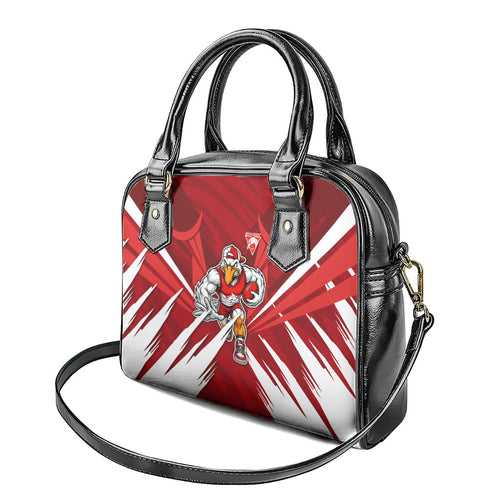 Sydney Swans Australian Football Shoulder Handbag Muscular Swan Mascot - Bold Team Colors