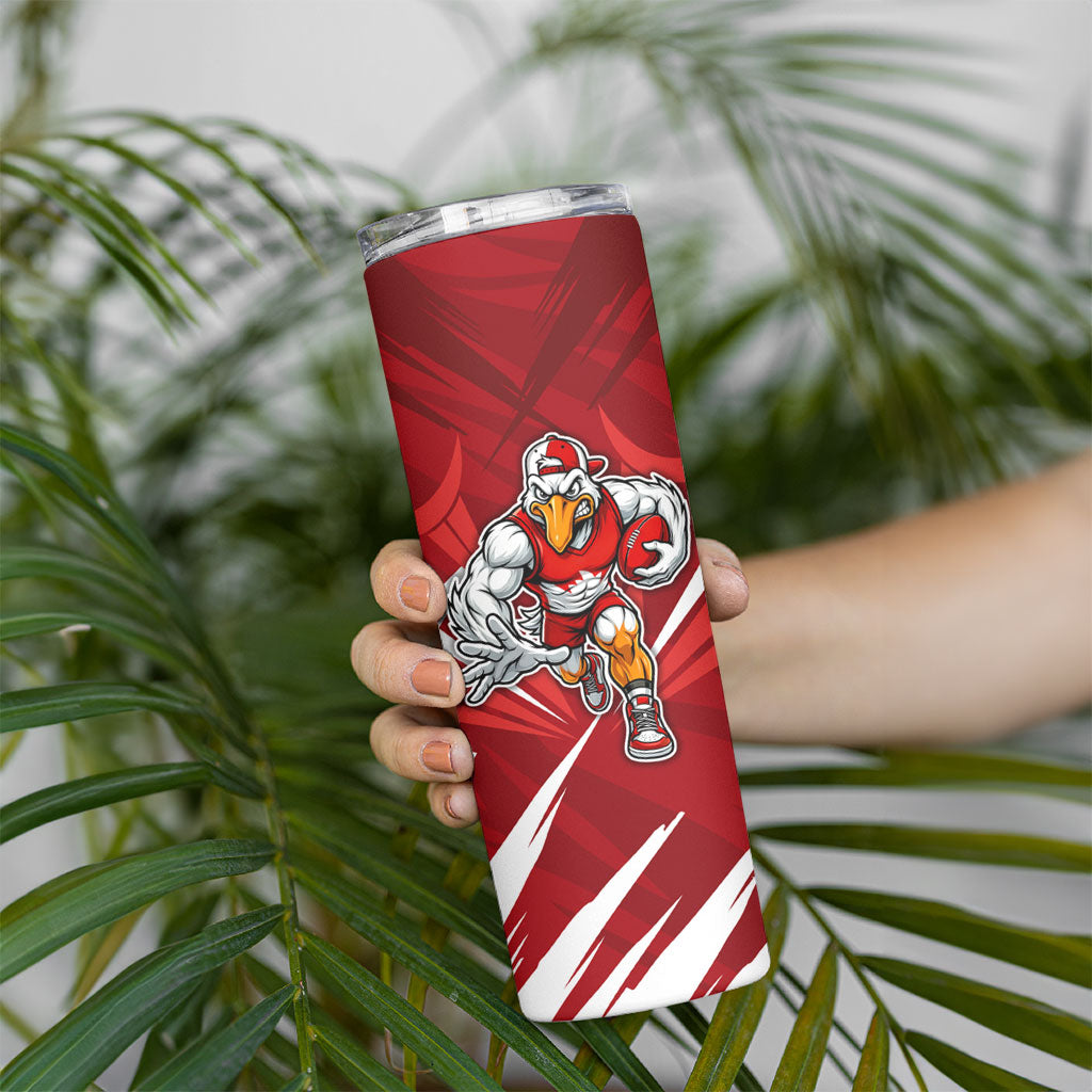 Sydney Swans Australian Football Skinny Tumbler Muscular Swan Mascot - Bold Team Colors