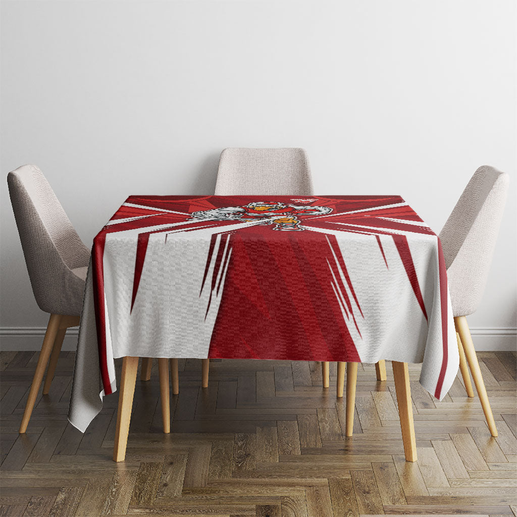 Sydney Swans Australian Football Tablecloth Muscular Swan Mascot - Bold Team Colors