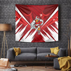 Sydney Swans Australian Football Tapestry Muscular Swan Mascot - Bold Team Colors