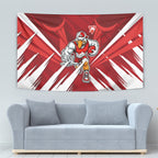 Sydney Swans Australian Football Tapestry Muscular Swan Mascot - Bold Team Colors