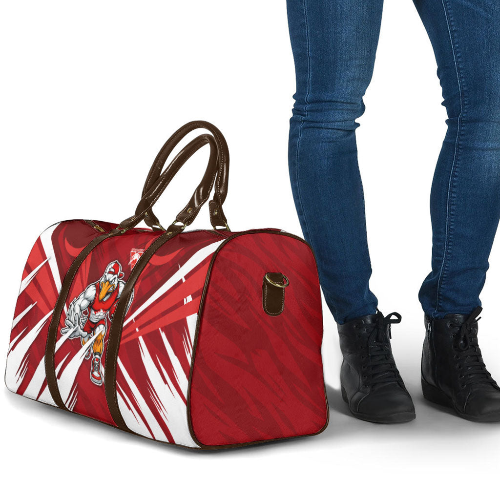 Sydney Swans Australian Football Travel Bag Muscular Swan Mascot - Bold Team Colors
