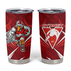 Sydney Swans Australian Football Tumbler Cup Muscular Swan Mascot - Bold Team Colors