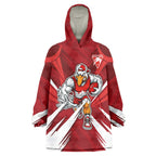 Sydney Swans Australian Football Wearable Blanket Hoodie Muscular Swan Mascot - Bold Team Colors