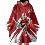 Sydney Swans Australian Football Wearable Blanket Hoodie Muscular Swan Mascot - Bold Team Colors