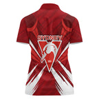 Sydney Swans Australian Football Women Polo Shirt Muscular Swan Mascot - Bold Team Colors