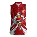 Sydney Swans Australian Football Women Sleeveless Polo Shirt Muscular Swan Mascot - Bold Team Colors