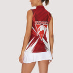 Sydney Swans Australian Football Women Sleeveless Polo Shirt Muscular Swan Mascot - Bold Team Colors