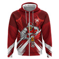 Sydney Swans Australian Football Zip Hoodie Muscular Swan Mascot - Bold Team Colors