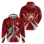 Sydney Swans Australian Football Zip Hoodie Muscular Swan Mascot - Bold Team Colors