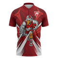 Sydney Swans Australian Football Zipper Polo Shirt Muscular Swan Mascot - Bold Team Colors