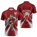 Sydney Swans Australian Football Zipper Polo Shirt Muscular Swan Mascot - Bold Team Colors