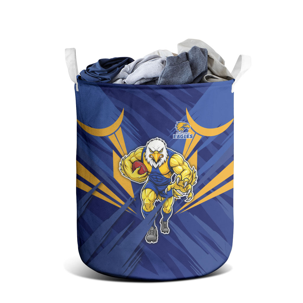 West Coast Eagles Australian Football Laundry Basket Powerful Eagle Mascot - Bold Team Colors