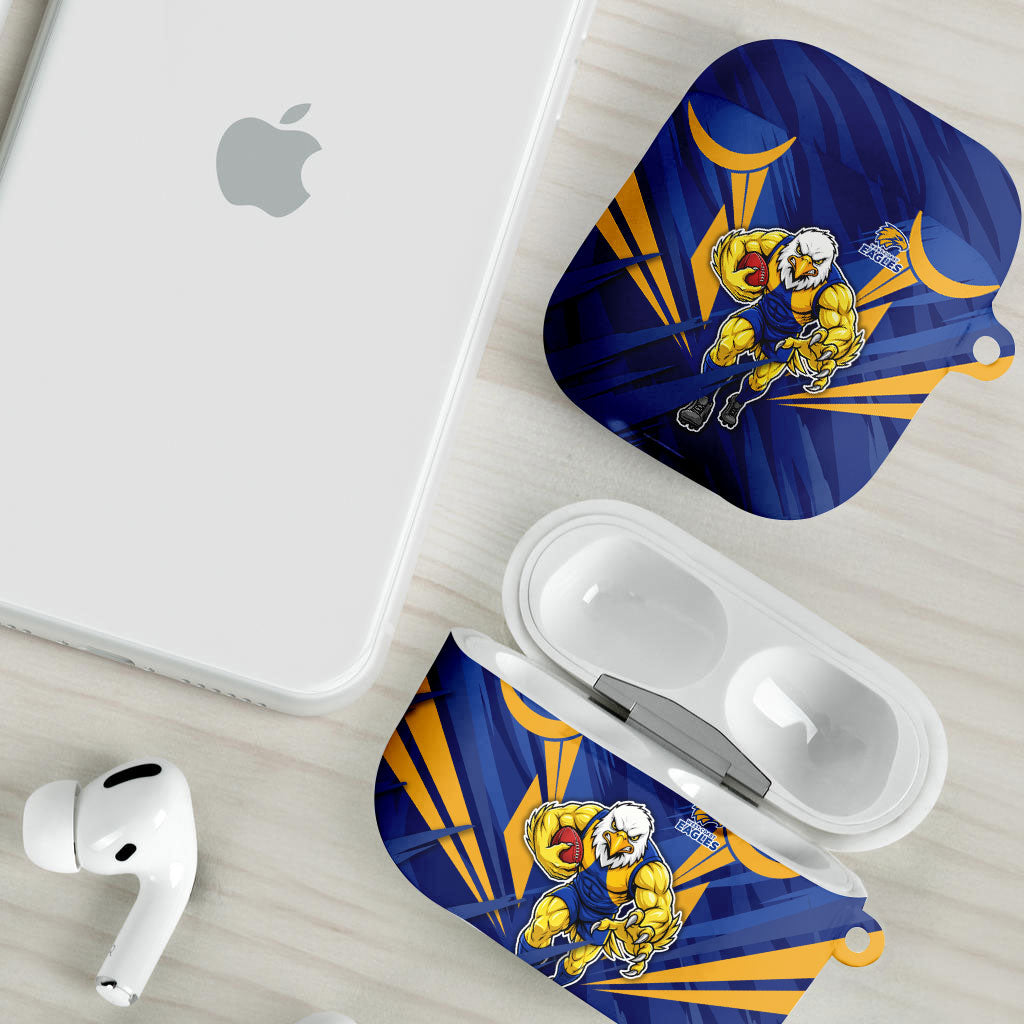 West Coast Eagles Australian Football AirPods Case Powerful Eagle Mascot - Bold Team Colors