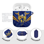 West Coast Eagles Australian Football AirPods Case Powerful Eagle Mascot - Bold Team Colors