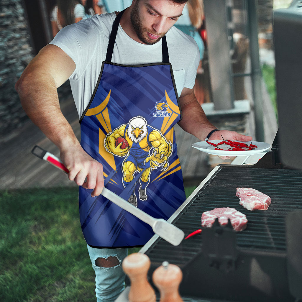 West Coast Eagles Australian Football Apron Powerful Eagle Mascot - Bold Team Colors