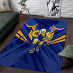 West Coast Eagles Australian Football Area Rug Powerful Eagle Mascot - Bold Team Colors