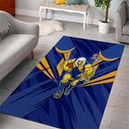 West Coast Eagles Australian Football Area Rug Powerful Eagle Mascot - Bold Team Colors