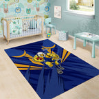 West Coast Eagles Australian Football Area Rug Powerful Eagle Mascot - Bold Team Colors