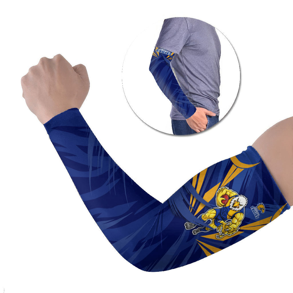 West Coast Eagles Australian Football Arm Sleeves Powerful Eagle Mascot - Bold Team Colors
