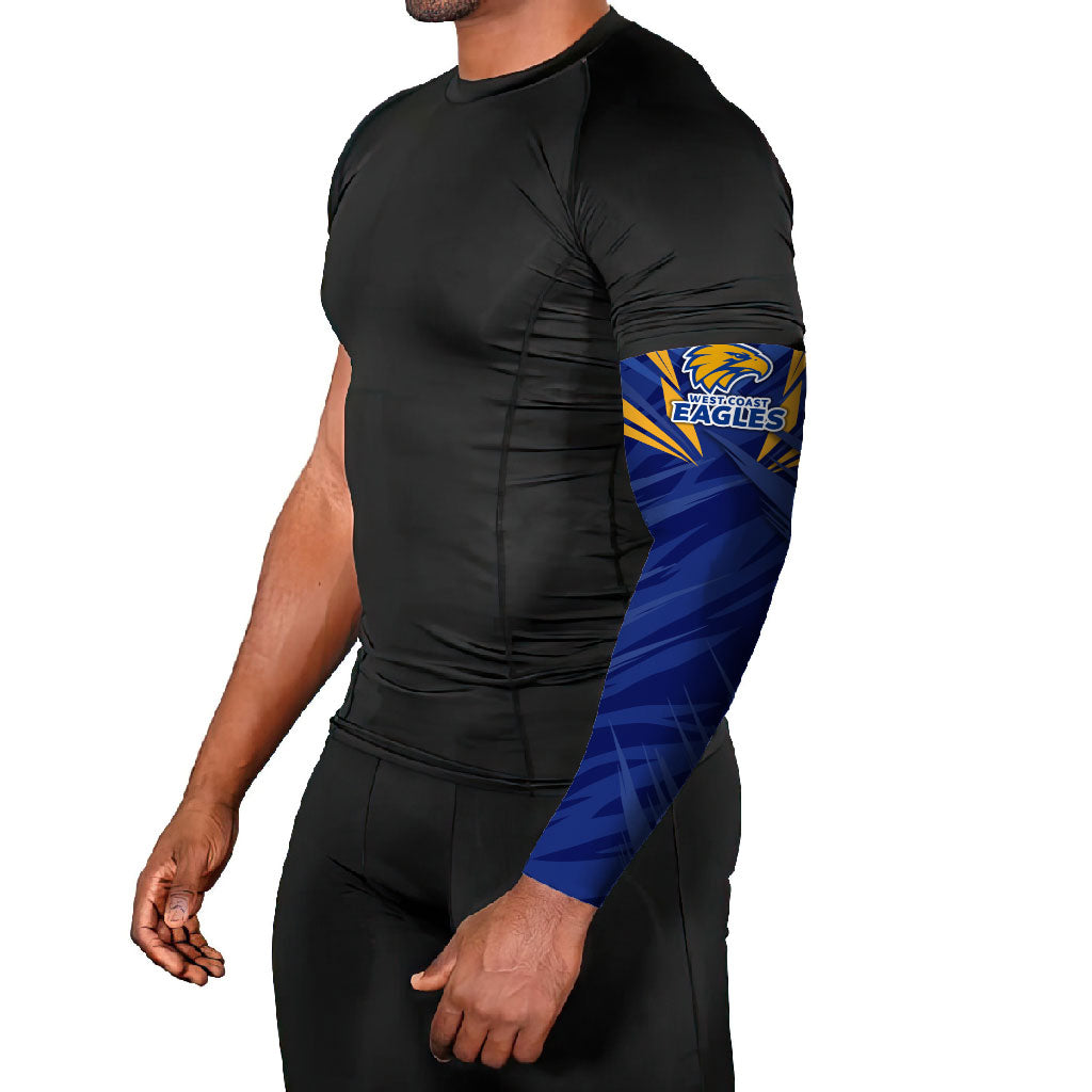 West Coast Eagles Australian Football Arm Sleeves Powerful Eagle Mascot - Bold Team Colors
