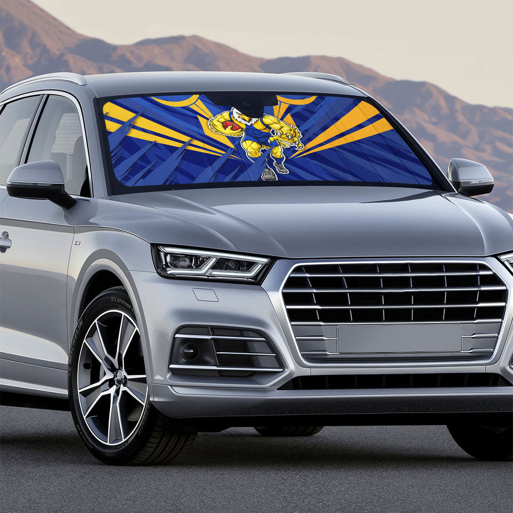 West Coast Eagles Australian Football Auto Sun Shade Powerful Eagle Mascot - Bold Team Colors