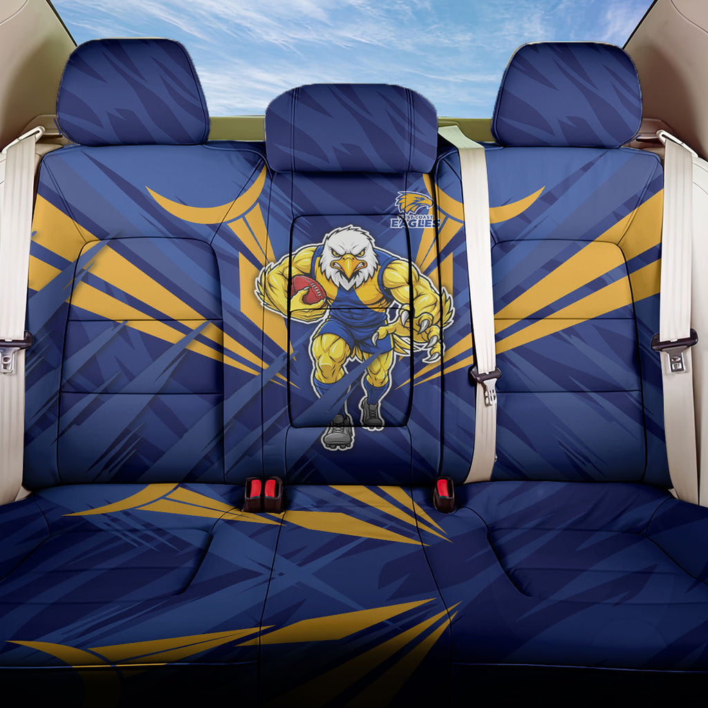 West Coast Eagles Australian Football Back Car Seat Cover Powerful Eagle Mascot - Bold Team Colors