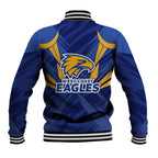 West Coast Eagles Australian Football Baseball Jacket Powerful Eagle Mascot - Bold Team Colors