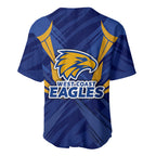 West Coast Eagles Australian Football Baseball Jersey Powerful Eagle Mascot - Bold Team Colors