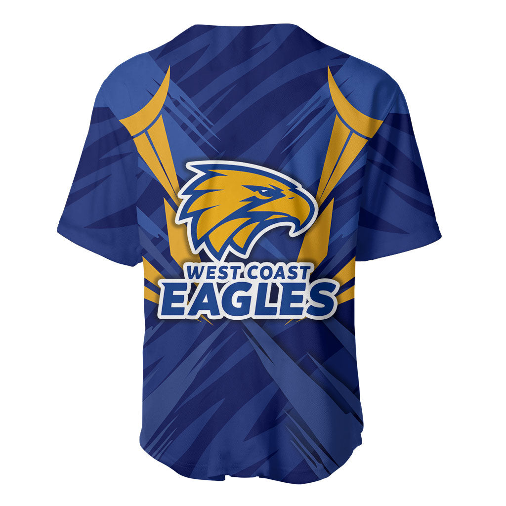 West Coast Eagles Australian Football Baseball Jersey Powerful Eagle Mascot - Bold Team Colors