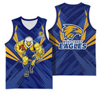 West Coast Eagles Australian Football Basketball Jersey Powerful Eagle Mascot - Bold Team Colors
