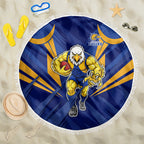 West Coast Eagles Australian Football Beach Blanket Powerful Eagle Mascot - Bold Team Colors