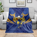 West Coast Eagles Australian Football Blanket Powerful Eagle Mascot - Bold Team Colors