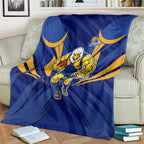 West Coast Eagles Australian Football Blanket Powerful Eagle Mascot - Bold Team Colors