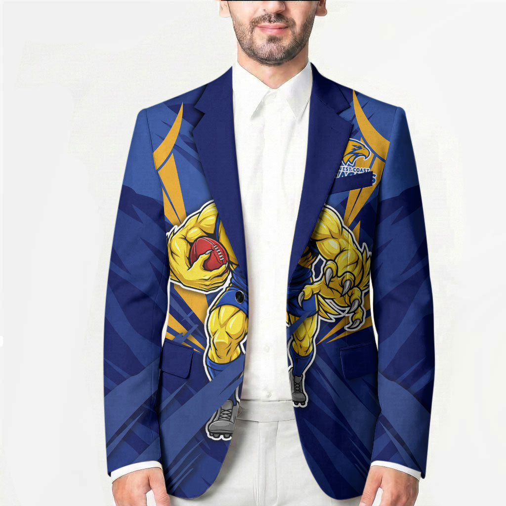 West Coast Eagles Australian Football Blazer Powerful Eagle Mascot - Bold Team Colors