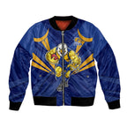 West Coast Eagles Australian Football Bomber Jacket Powerful Eagle Mascot - Bold Team Colors
