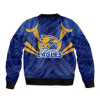 West Coast Eagles Australian Football Bomber Jacket Powerful Eagle Mascot - Bold Team Colors