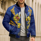 West Coast Eagles Australian Football Bomber Puffer Jacket Powerful Eagle Mascot - Bold Team Colors