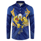 West Coast Eagles Australian Football Button Sweatshirt Powerful Eagle Mascot - Bold Team Colors