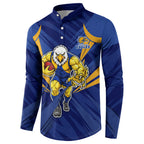 West Coast Eagles Australian Football Button Sweatshirt Powerful Eagle Mascot - Bold Team Colors