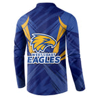 West Coast Eagles Australian Football Button Sweatshirt Powerful Eagle Mascot - Bold Team Colors