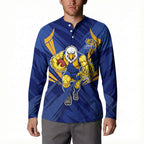 West Coast Eagles Australian Football Button Sweatshirt Powerful Eagle Mascot - Bold Team Colors
