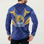West Coast Eagles Australian Football Button Sweatshirt Powerful Eagle Mascot - Bold Team Colors