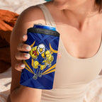 West Coast Eagles Australian Football 4 in 1 Can Cooler Tumbler Powerful Eagle Mascot - Bold Team Colors